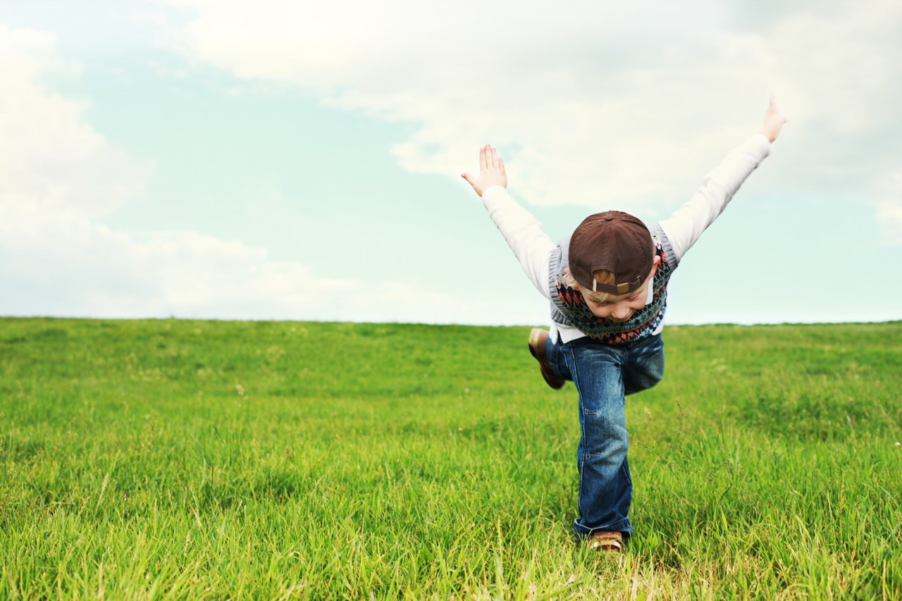 Child practicing yoga