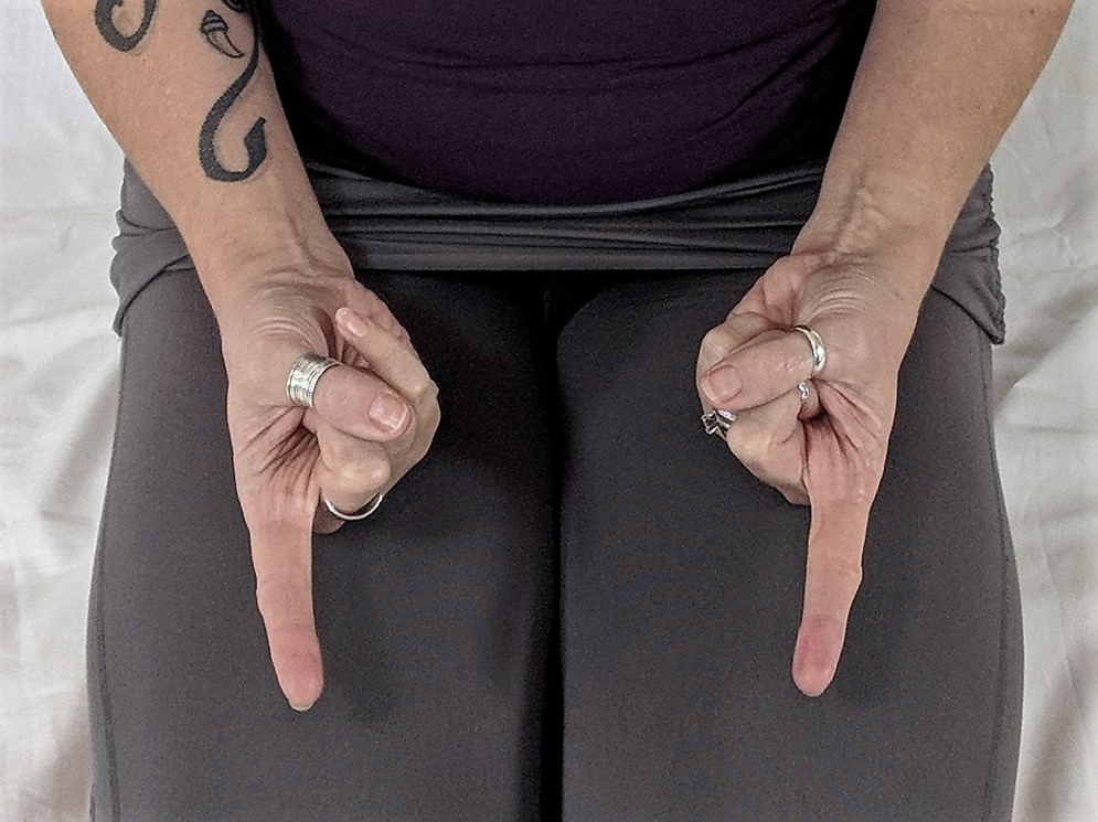 Anushasana, mudra, hand position, energy flow, yoga for cancer, yoga for lymphedema