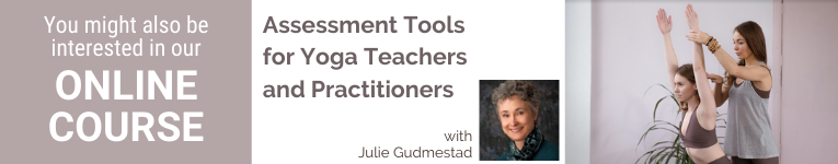 Julie Gudmestad, Yoga teacher, Yoga therapist, Assessment tools In yoga, Yoga and Anatomy, Yoga and Anatomy-based alignment