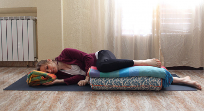 Yoga tips to safely modify Savasana pose during pregnancy