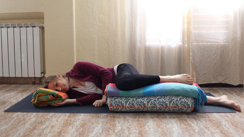 Yoga tips to safely modify Savasana pose during pregnancy