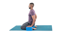 Hero's Pose or Virasana is a comfortable alternative yoga seated pose.