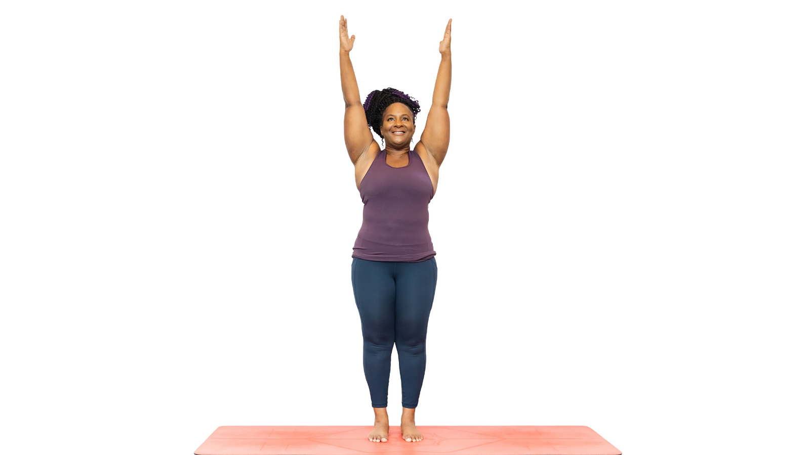 Upward Salute Pose or Urdhva Hastasana a foundational yoga pose  in a flow sequence for change